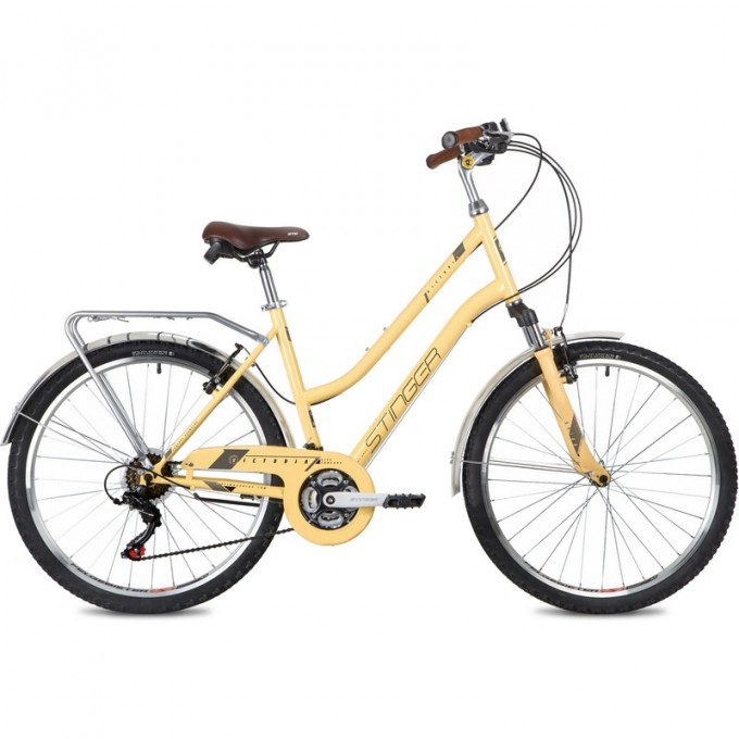 Дорожный велосипед STINGER VICTORIA 26" бежевый с рамой 19" 26SHV.VICTOR.19BG2 Дорожный велосипед STINGER VICTORIA 26" бежевый с рамой 19" 26SHV.VICTOR.19BG2