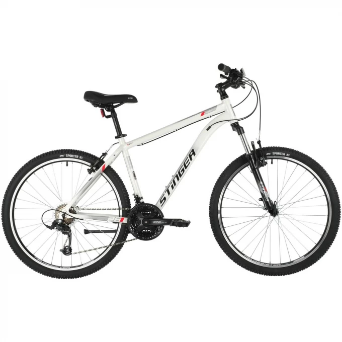 Горный велосипед STINGER ELEMENT STD MS 26" белый с рамой 14" 26AHV.ELEMSTD.14WH10 Горный велосипед STINGER ELEMENT STD MS 26" белый с рамой 14" 26AHV.ELEMSTD.14WH10