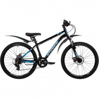 Подростковый велосипед STINGER ELEMENT EVO 24" чёрный с рамой 12" 24AHD.ELEMEVO.12BK2